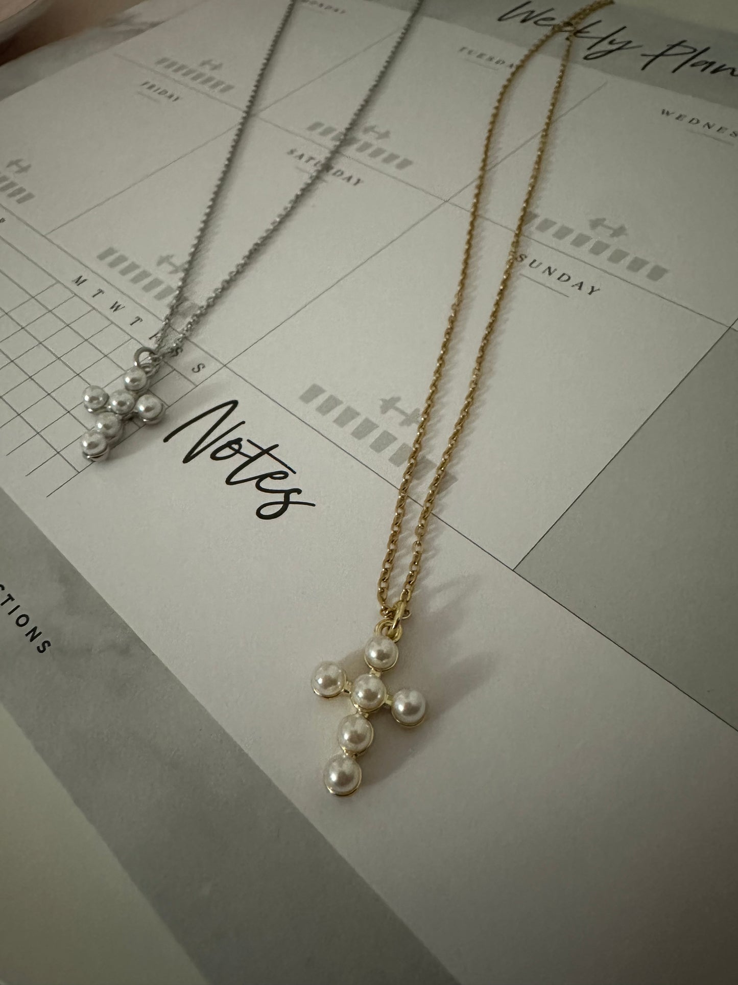 Pearl Cross Necklace